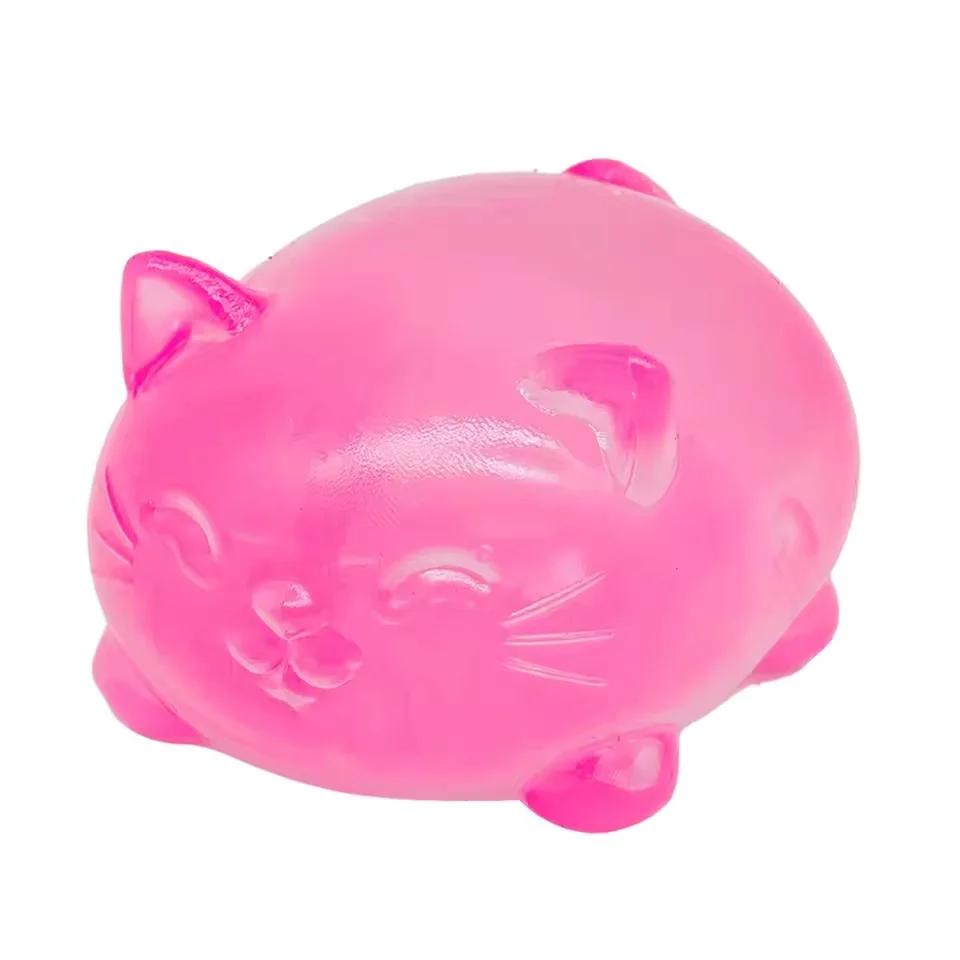1Pc Mini Jouet anti-stress mignon en forme de chat en maltose, non collant, inodore, non toxique, jo