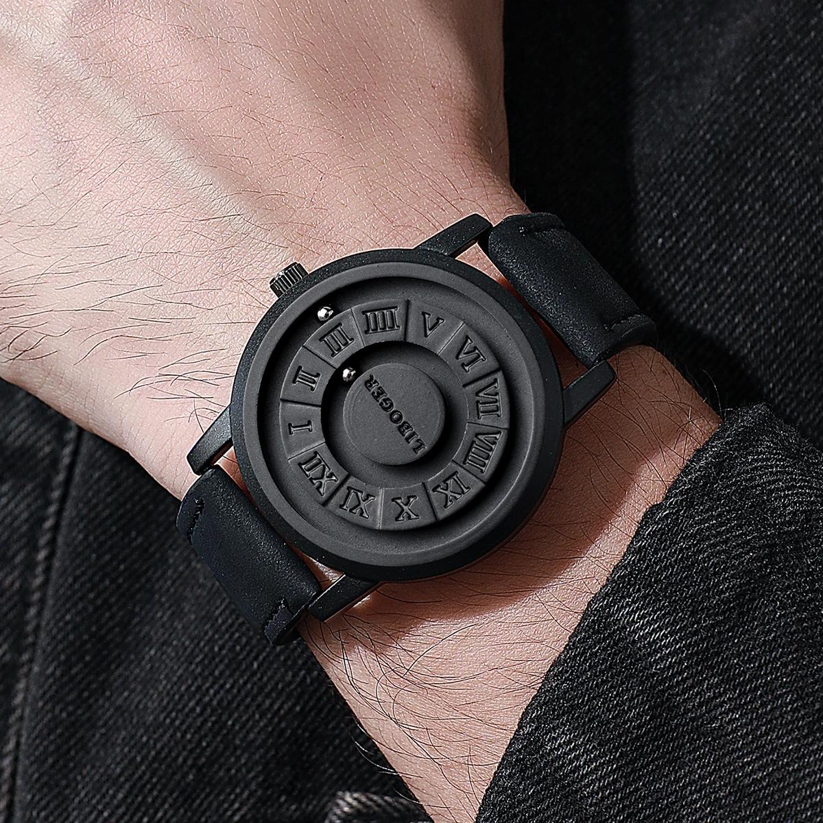 Mode Suspension magnétique hommes montres sport décontracté Roma cadran montres pour hommes horloge 