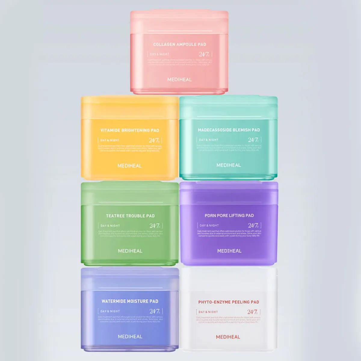 MEDIHEAL Pad, Pad prêt à l'emploi, Pads de soin quotidien, Hydratation longue durée, Hydratation int
