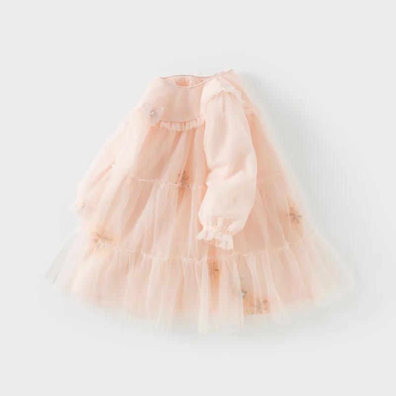 Dave Bella – robe de princesse en maille pour filles, nouvelle collection printemps 2021, breloque p