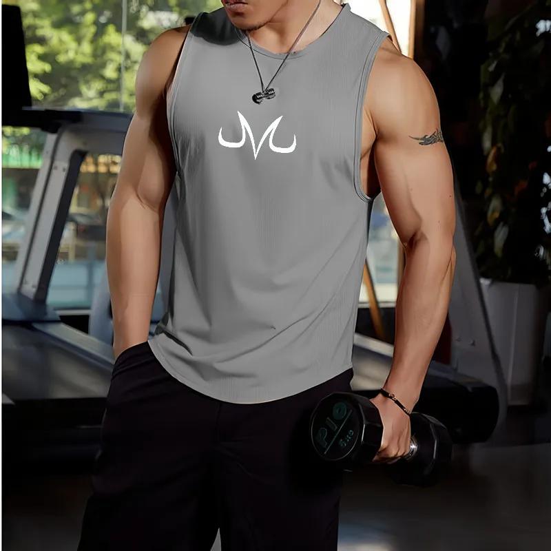Chemise de fitness sans manches pour hommes, anime M, sport, loisirs, jogging, séchage rapide, vêtem