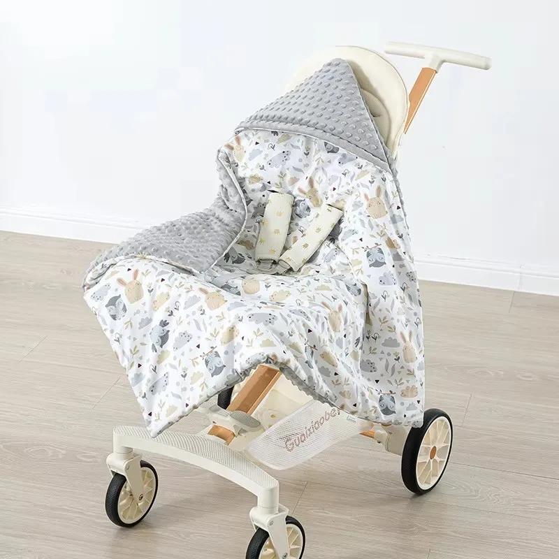 Couverture de panier de siège de sécurité pour bébé, pour nouveau-né, couette polaire Doudou, lange 