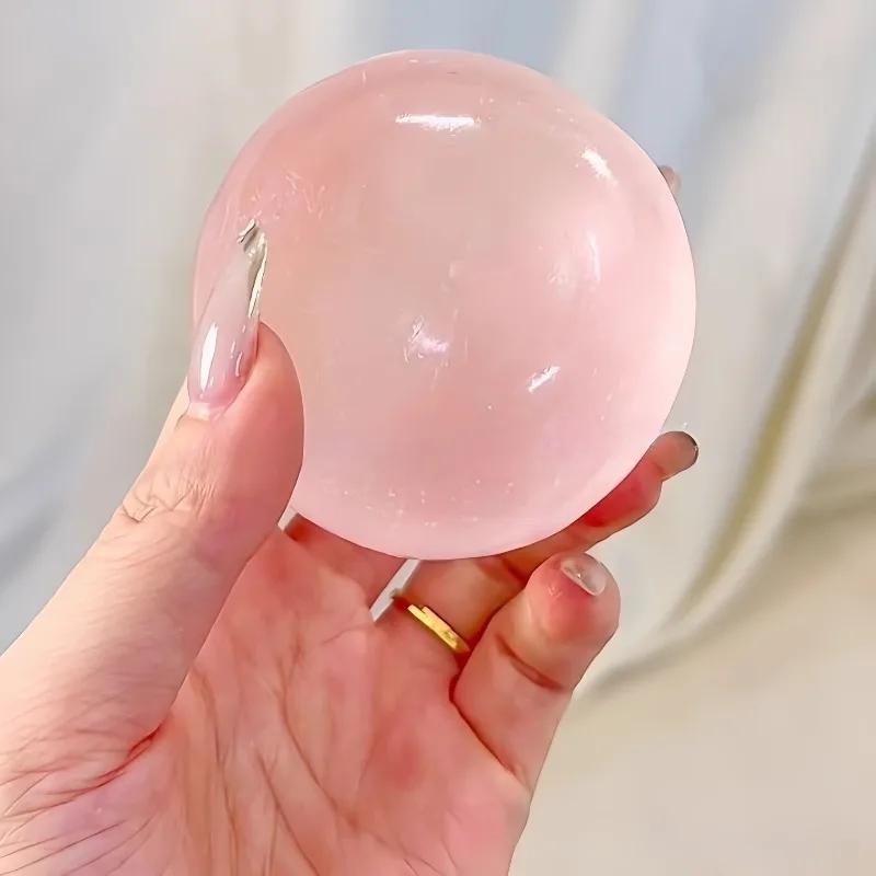Jouets spongieux en maltose rose Mochi, jouet sensoriel Anti-Stress, doux, simulé, Transparent, joue
