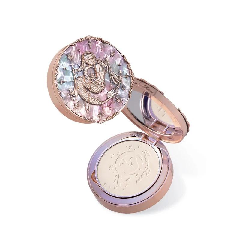 Maquillage professionnel fleur connaît clair de lune sirène mat doux Compact poudre contrôle de l'hu