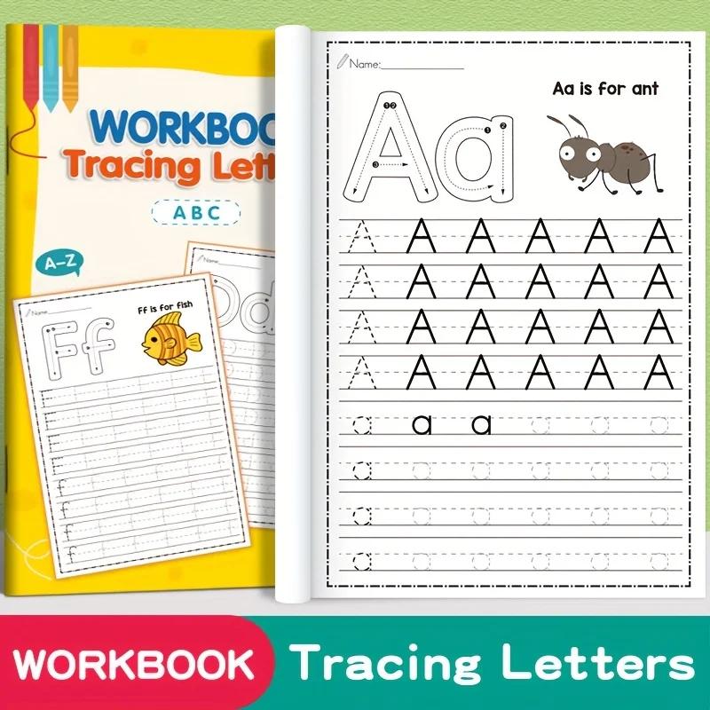 Cahier d'exercices de l'alphabet de A à Z sur 32 pages - Activités interactives d'apprentissage de l