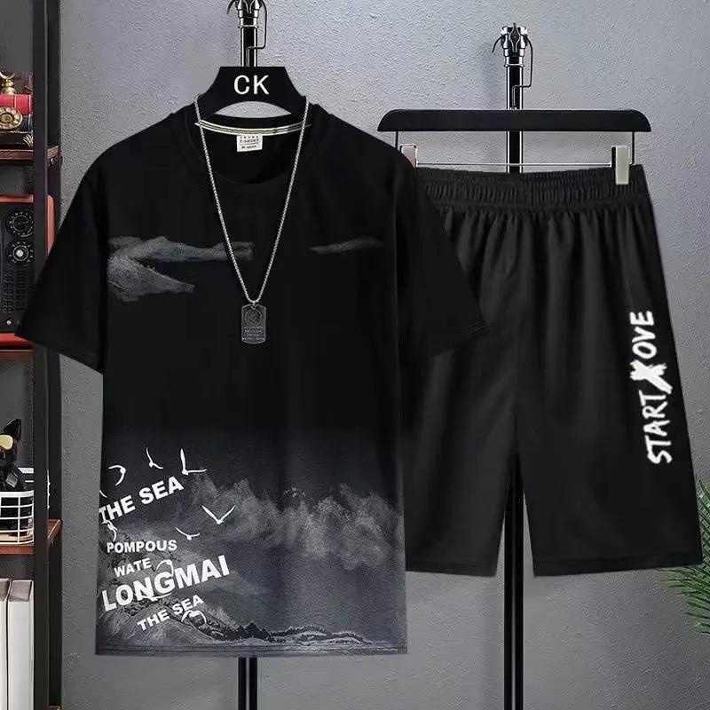 Costumes à la mode pour hommes, ensemble Short et haut d'été, tenue de gymnastique, t-shirt à manche