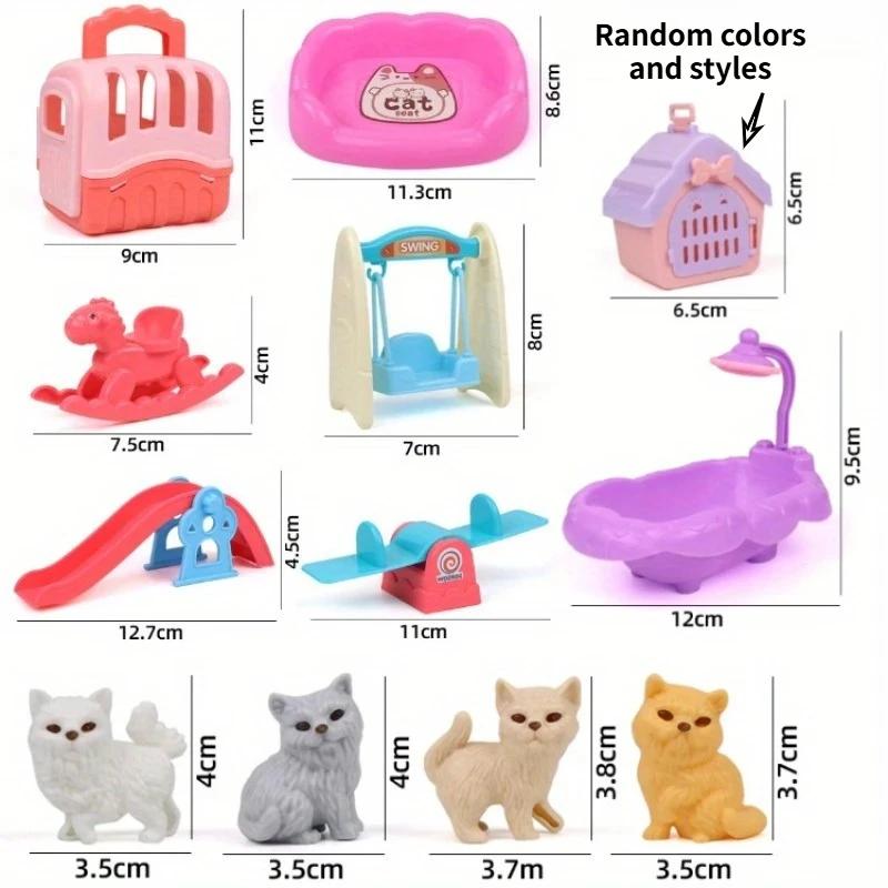 Mignon chien panier pour animaux de compagnie jouets de famille chien poupée ensemble Cage jouets sc