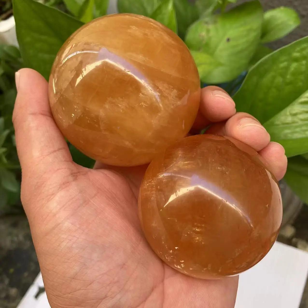 Sphère de cristal de quartz de calcite naturelle, pierre précieuse de guérison, décoration d'intérie