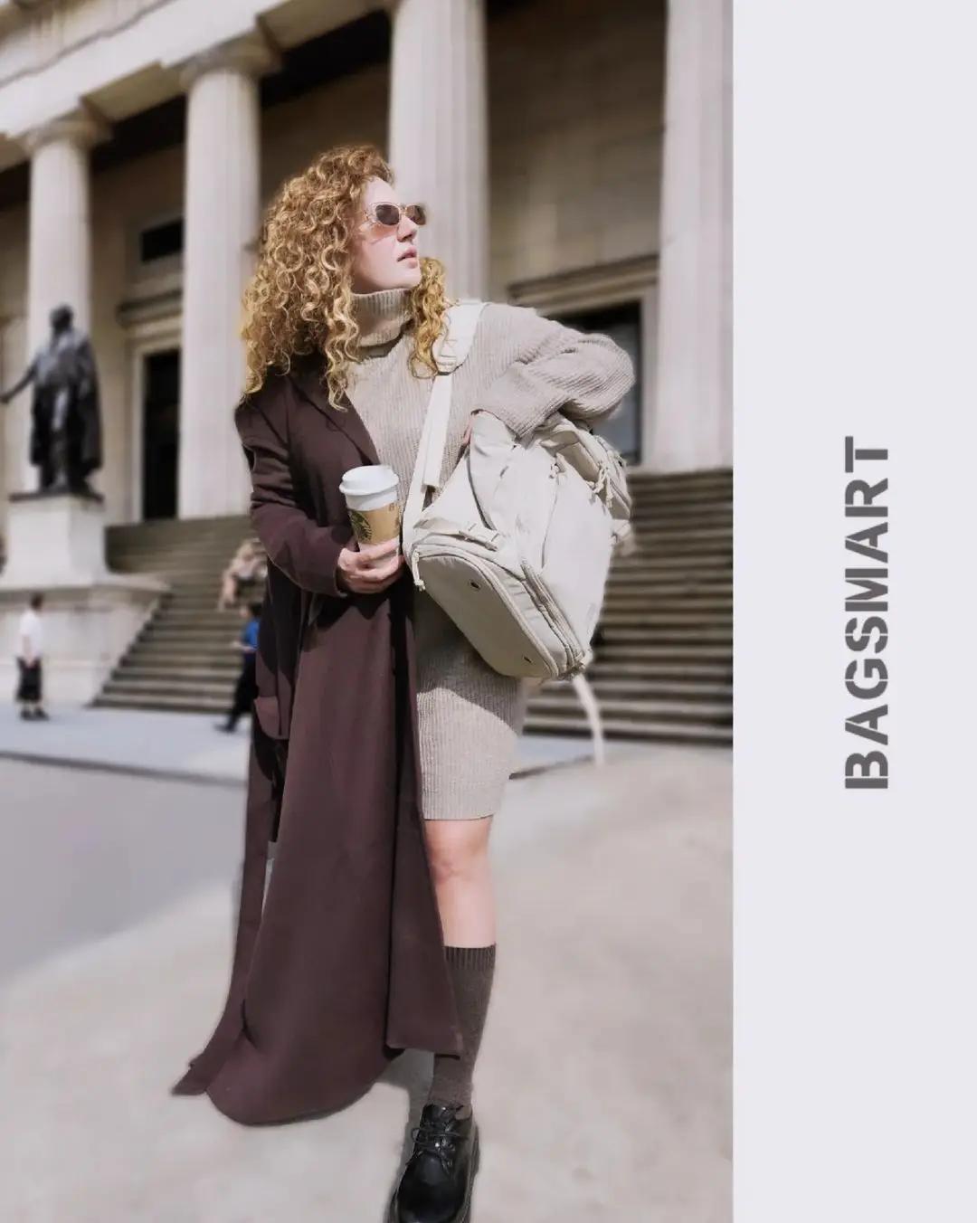 BAGSMART sac à dos de voyage grande capacité sac à dos de Compression sous vide femmes 15.6 pouces p