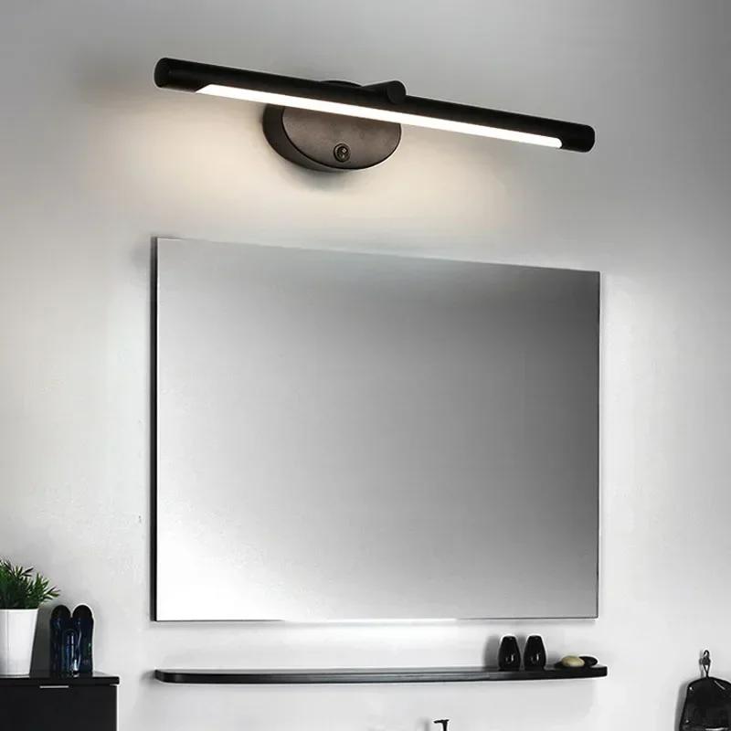Applique murale d'intérieur LED moderne pour miroir de salle de bains, applique murale minimaliste a