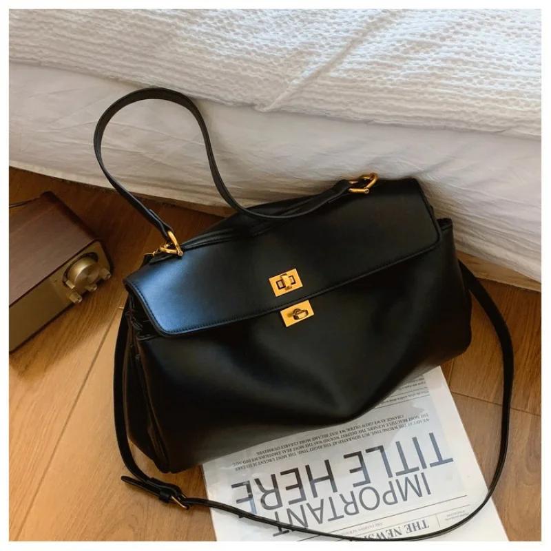 Sac à main élégant classique haut de gamme pour femmes, en cuir, design tendance, sac fourre-tout de