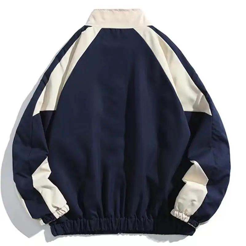 Veste Homme Rayée Réfléchissante 2026 – Manteau Streetwear Hip Hop Zippé Coupe-Vent Harajuku Léger S