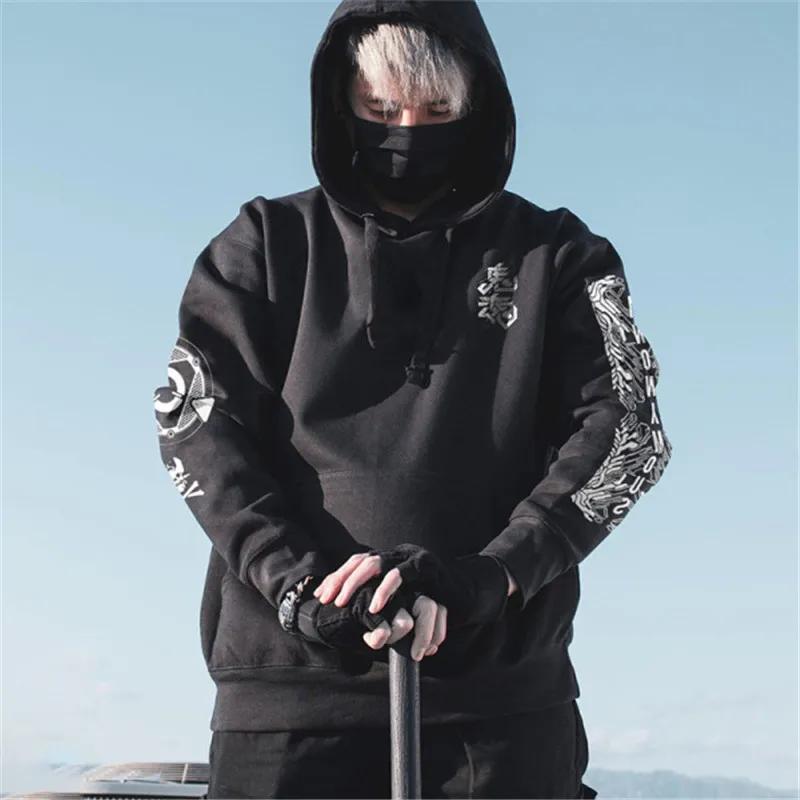 Sweat à capuche imprimé tête de mort pour hommes, sweats à capuche Hip Hop Harajuku, pull à motif en