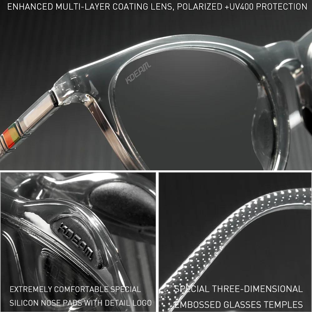 KDEAM Vintage femmes lunettes de soleil lentille polarisée charnière en métal forme ovale femme lune