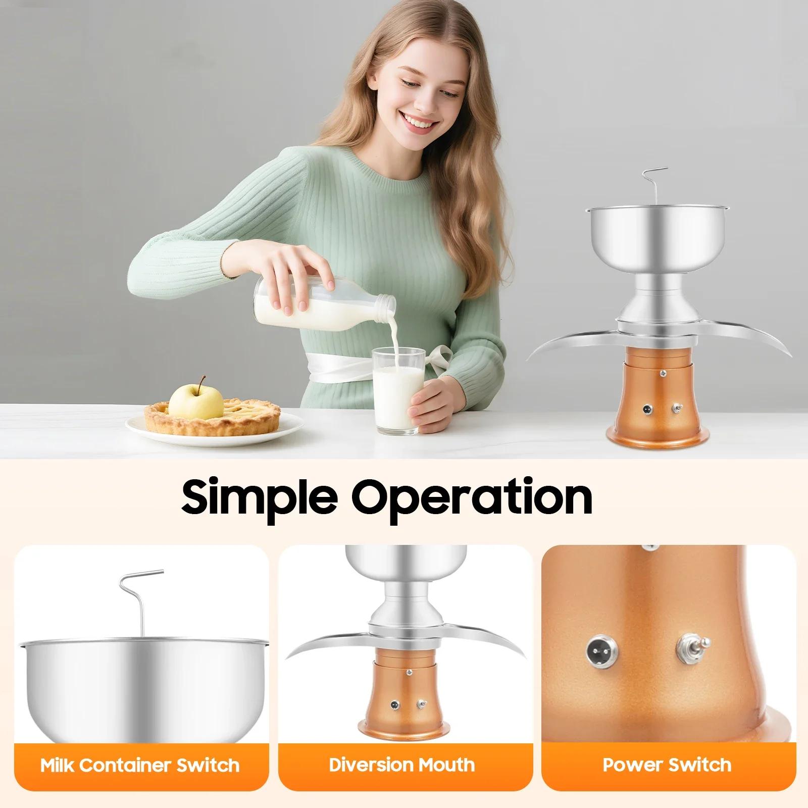 Écumoire centrifuge commerciale 50L/H 30W, Machine domestique pour le beurre et le lait, séparateur 