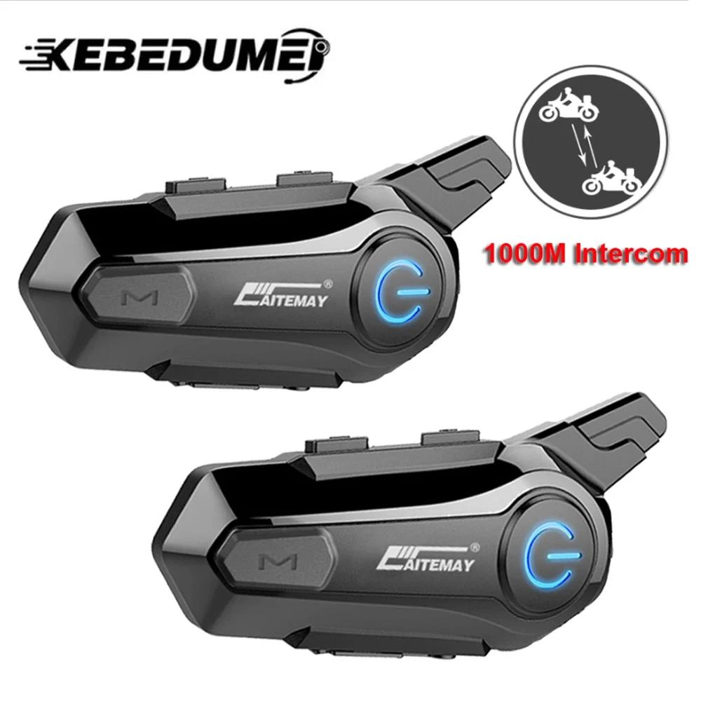 Oreillette Bluetooth sans fil pour moto, appareil de communication pour casque, intercom pour 2 moto