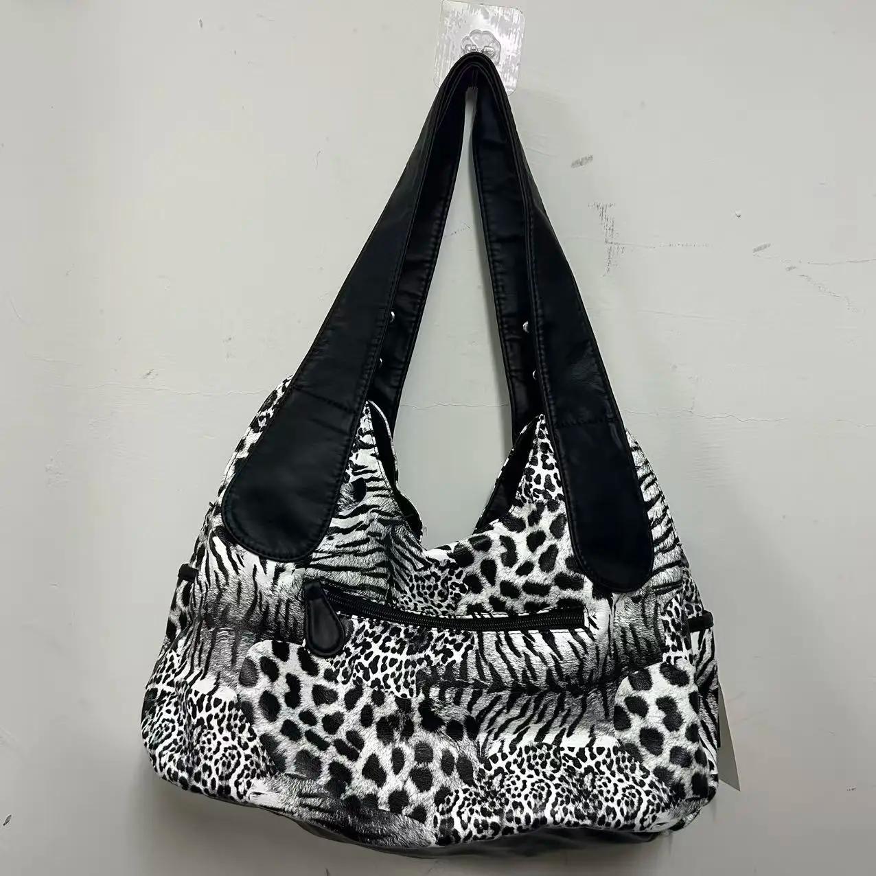 Sac à main pour femme Angel Kiss, motif léopard, sac à bandoulière, sac à poignée supérieure, sacoch