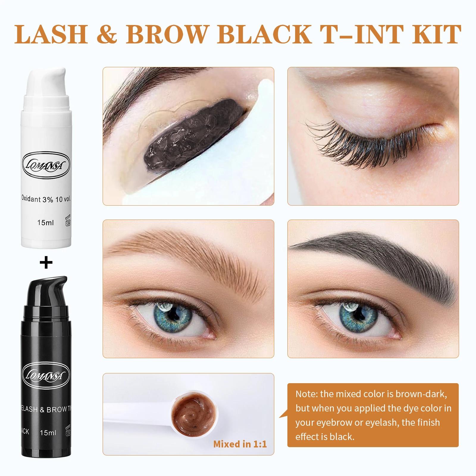 Lomansa 4 en 1 Kit de levage et de teinte de cils Kit de stratification de sourcils de levage de cil