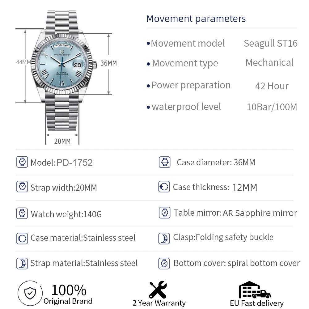 PAGANI DESIGN 2026 Nouvelle montre homme DD36, montre mécanique automatique de luxe de marque haut d