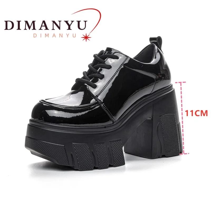 DIMANYU Chaussures à talons hauts pour femmes, plateforme, nouvelle collection 2026, à lacets, print