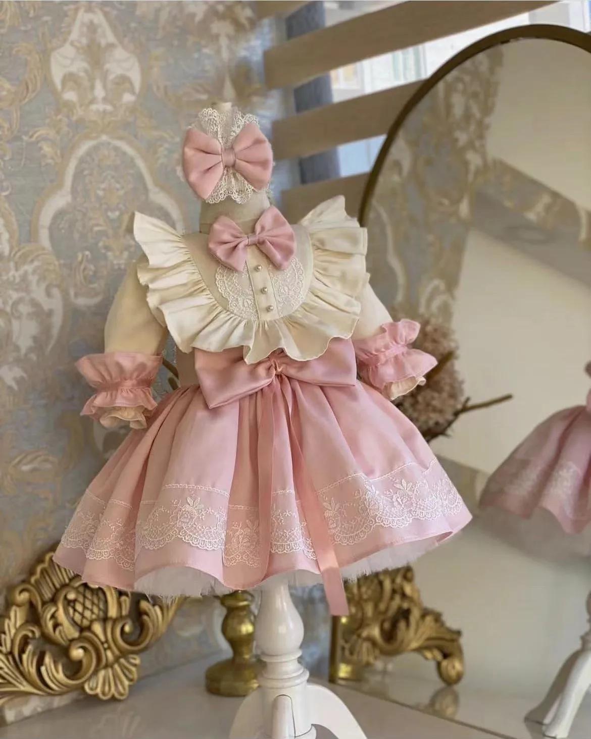 Robe de princesse Vintage turque rose pour bébé fille de 0 à 12 ans, pour anniversaire, vacances, pâ