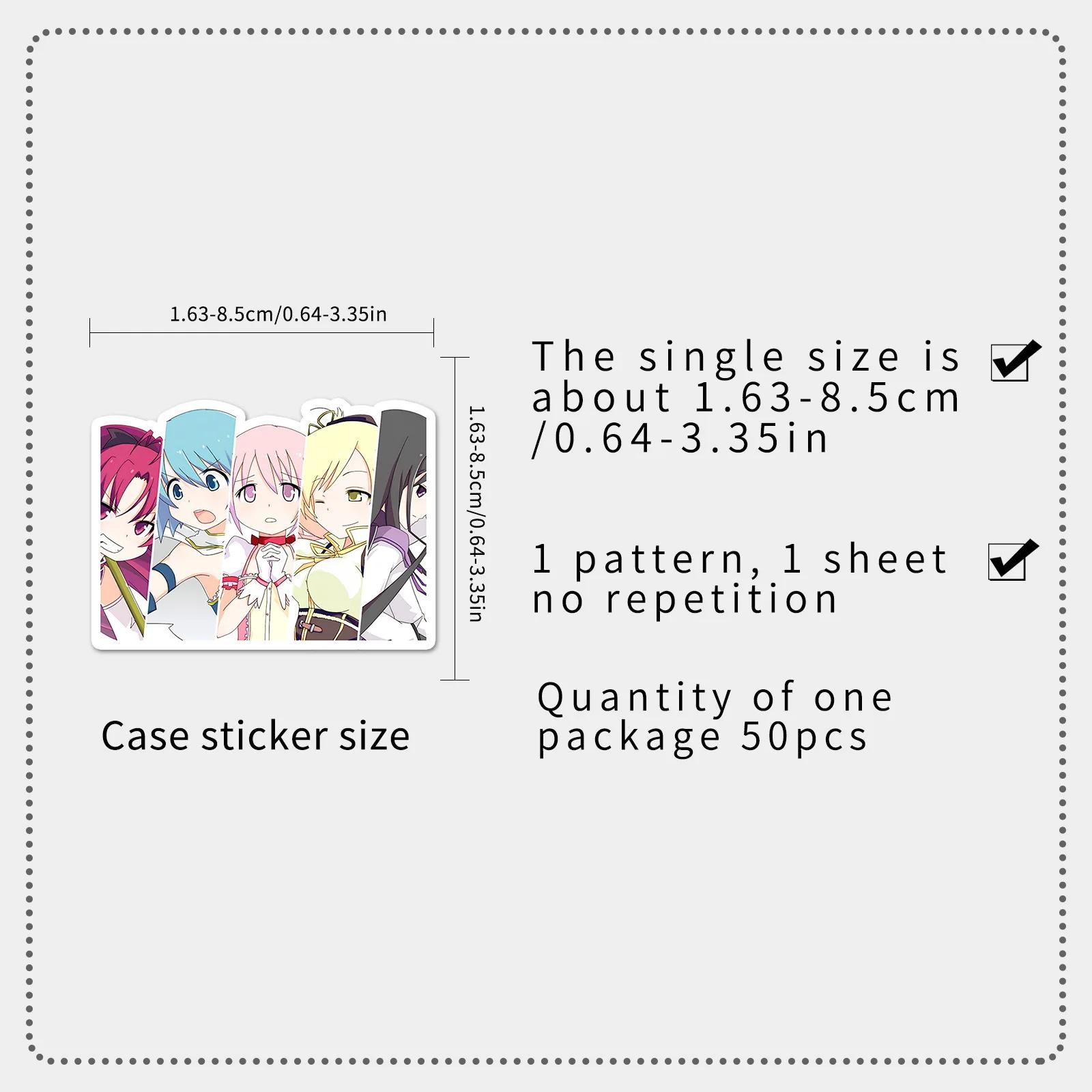 Autocollants de Dessin Animé Puella Magi Madcontempled Magica, Stickers Amusants pour Moto, Bagages,