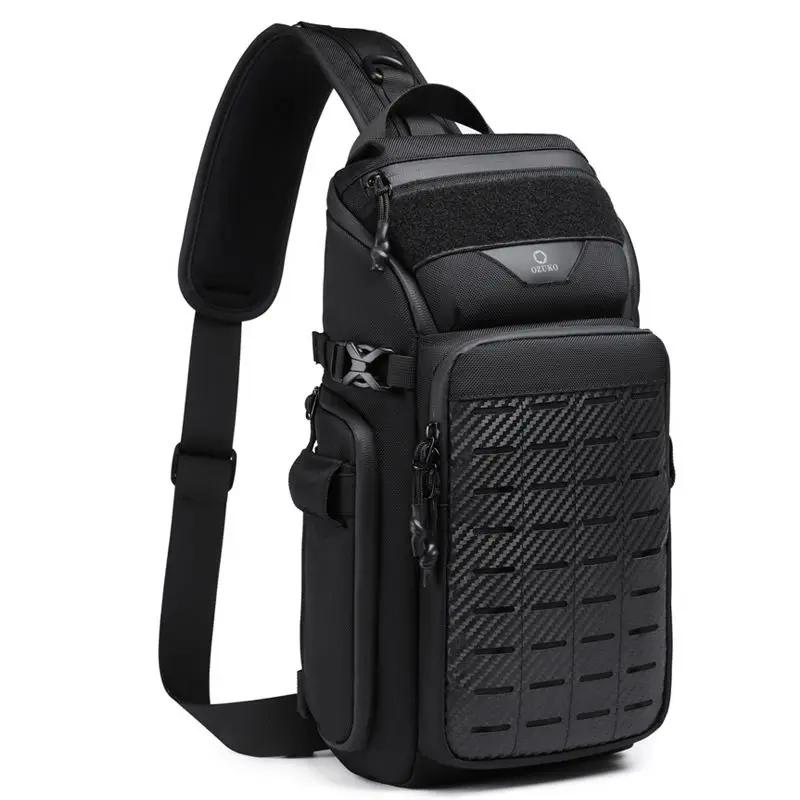 OZUKO Flex sac hommes Sports de plein air tactique bandoulière sacs à bandoulière mâle étanche voyag