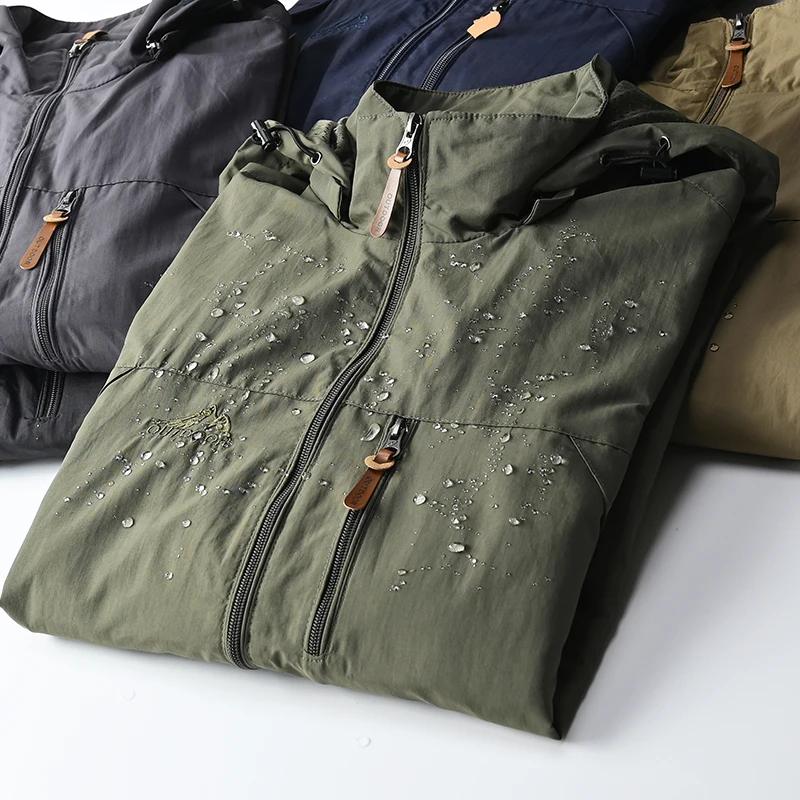 Coupe-vent Hommes DulJacket Imperméable En Plein Air À Capuche Manteau Sports Militaire Taille Europ