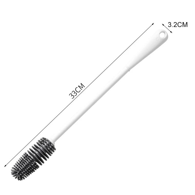 Brosse à biberons, Rotation à 360 degrés, brosses en Silicone à Long manche, outils de nettoyage de 