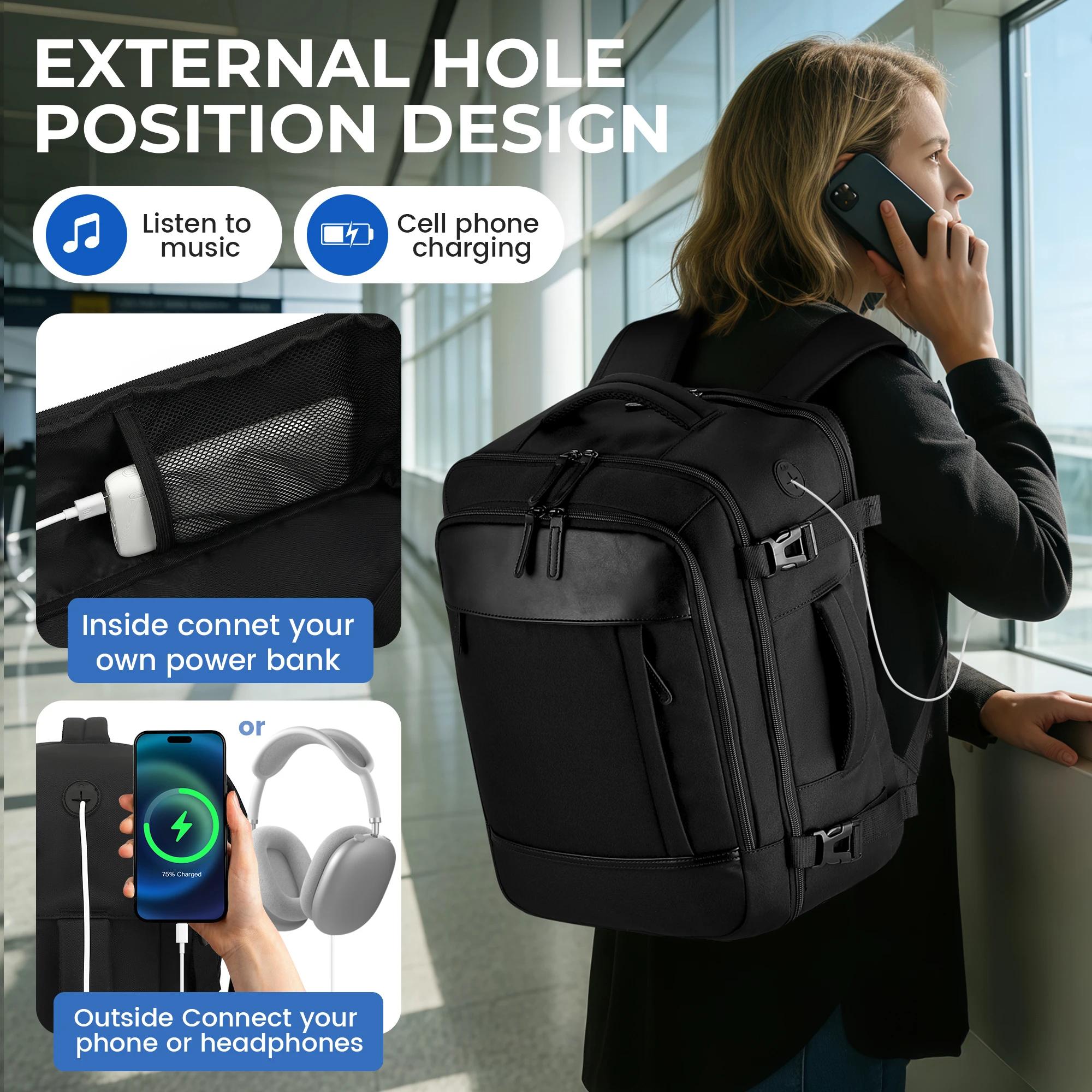 Ryanair 40x30x20 sac de cabine à bagages, 40x30x20 sac hommes femmes 15.6 pouces pochette d'ordinate