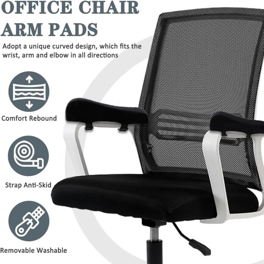 Un ensemble de coussins d'accoudoir de chaise de bureau et coudières en mousse à mémoire de forme, c