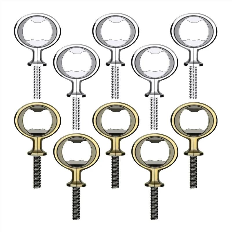 Ouvre-bouteille de bière plat en acier inoxydable, kit de bricolage vierge, matériel d'inserts, 10 p