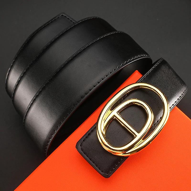 Ceinture de marque célèbre de 3.8cm de large pour hommes, ceintures en cuir véritable de luxe de hau