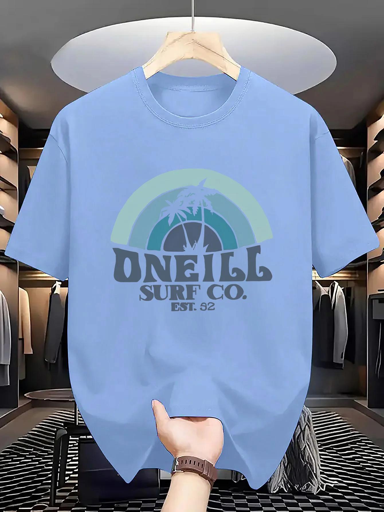 T-shirt manches courtes col rond pour hommes, 100 coton, à la mode, sport décontracté, coupe ample, 