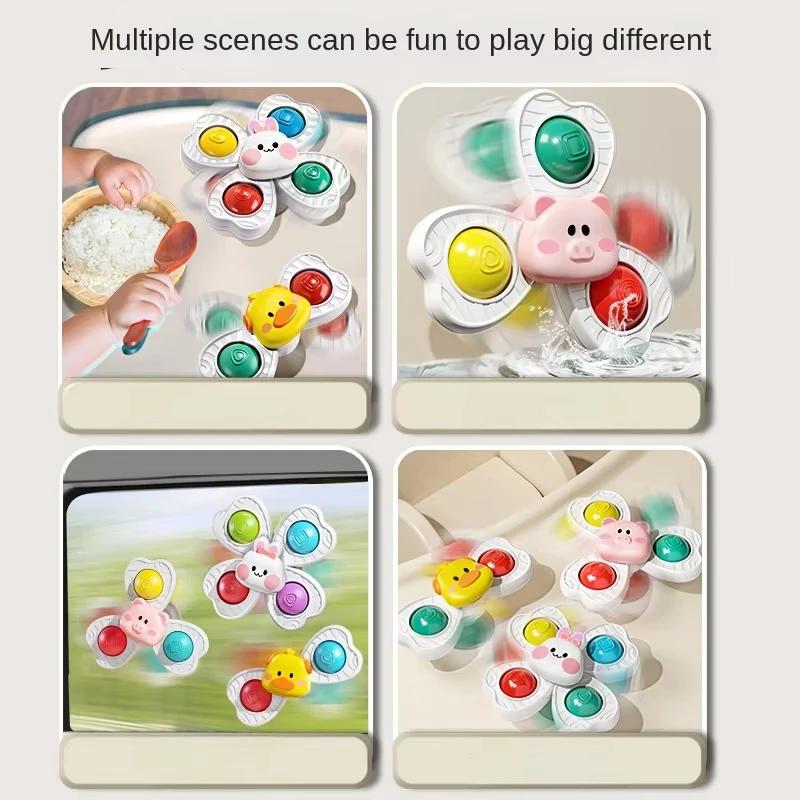 Jouets rotatifs à ventouse pour bébé, bain pour enfants, éducation Montessori, jouets de salle de ba