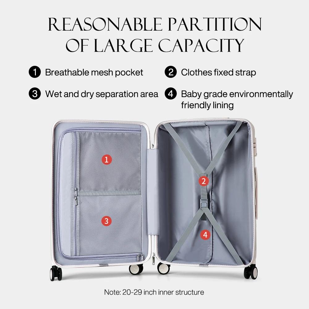Valise à roulettes pour hommes et femmes, valise à roulettes, sac de voyage, bagage à main, valise d