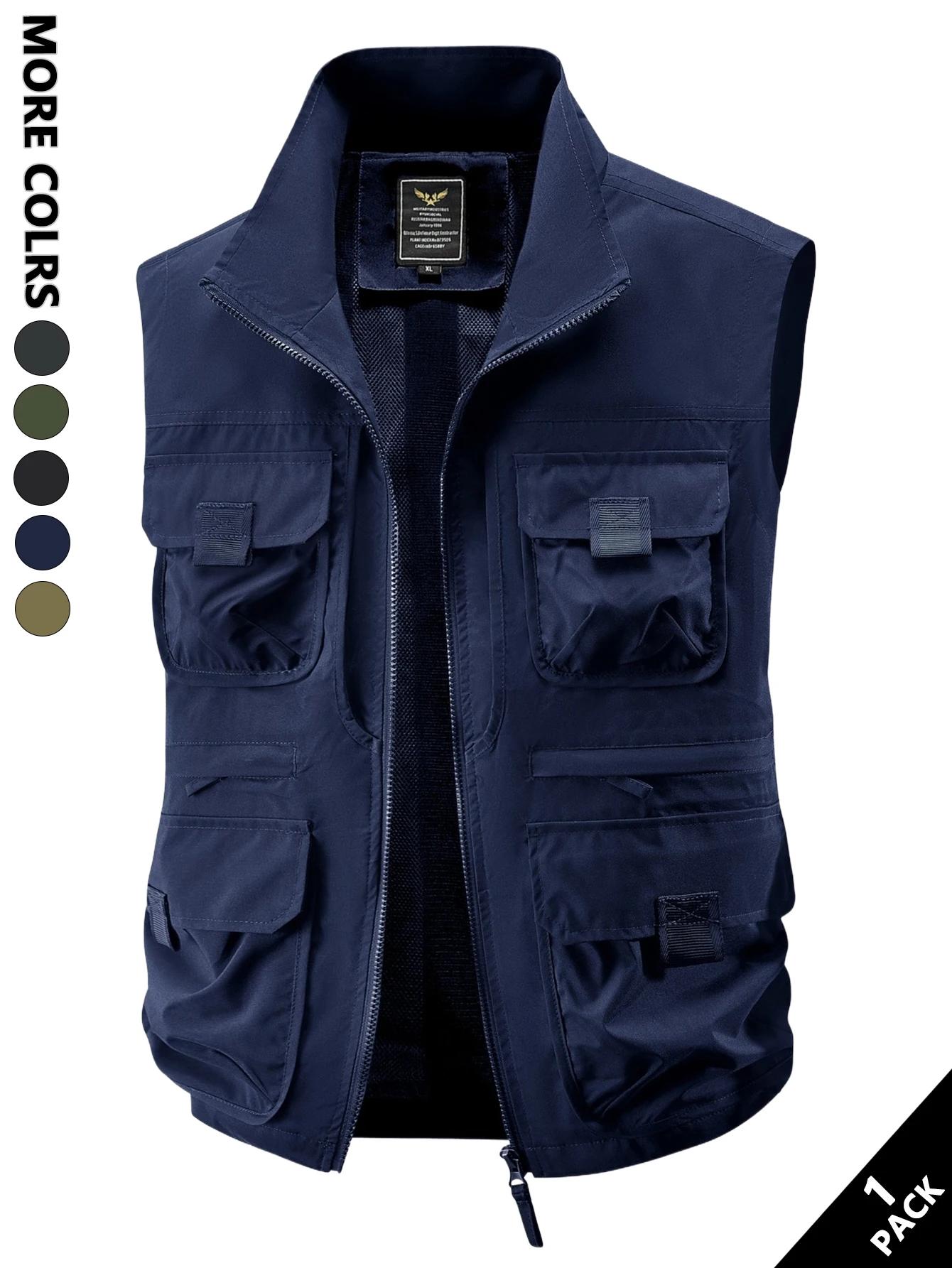 Gilet de travail décontracté pour hommes, coupe-vent et anti-chaleur, adapté aux déplacements quotid
