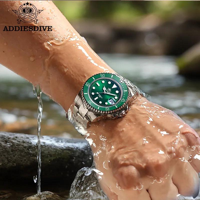 ADDIESDIVE montre automatique de luxe pour hommes 8215 montre mécanique BGW9 montre de plongée en ve