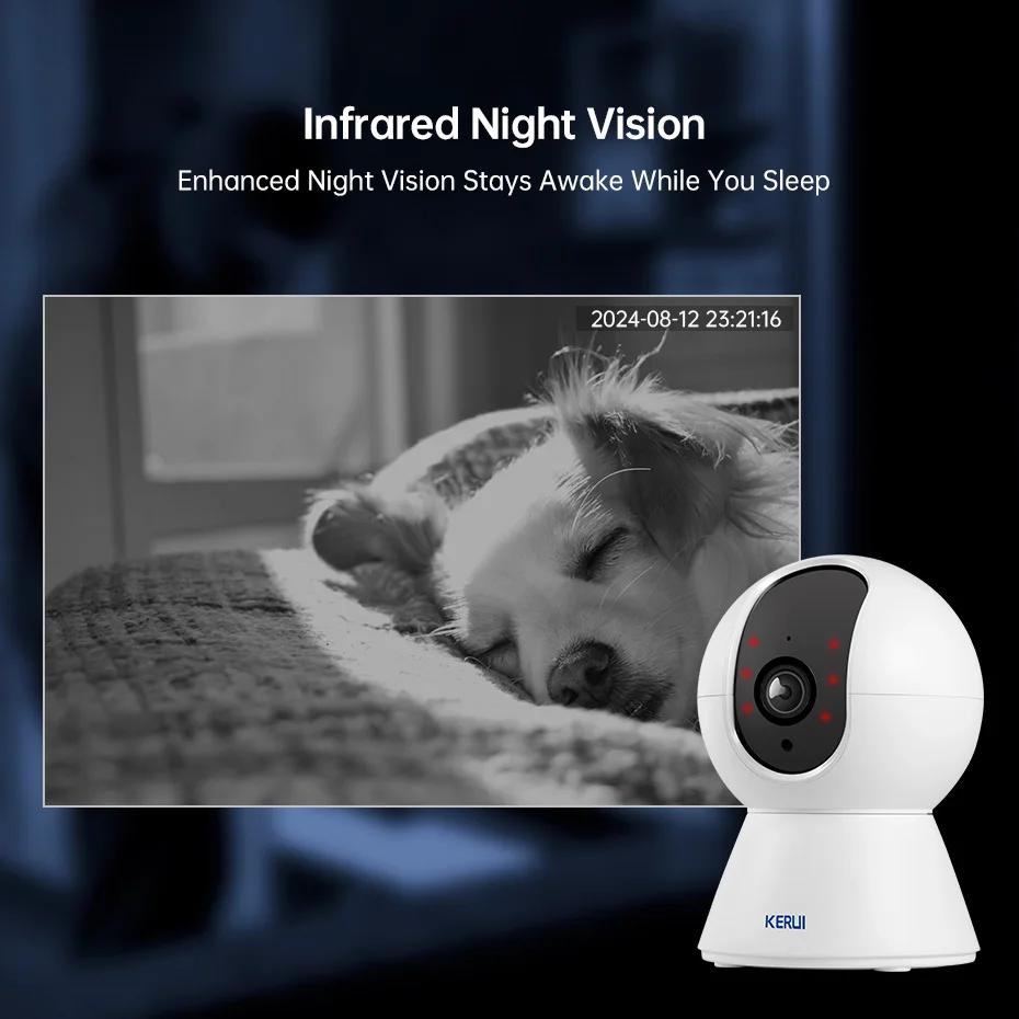 KERUI WiFi IP animaux caméra sécurité à domicile chien chats caméra Tuya Smart 4K 8MP HD vidéo Visio