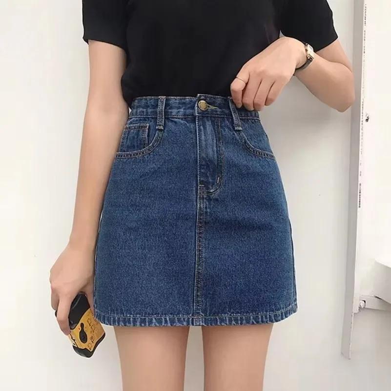 Été Denim jupe courte pour femmes haute Wiast Sexy sac serré jupes de hanche dame coupe ajustée Y2K 