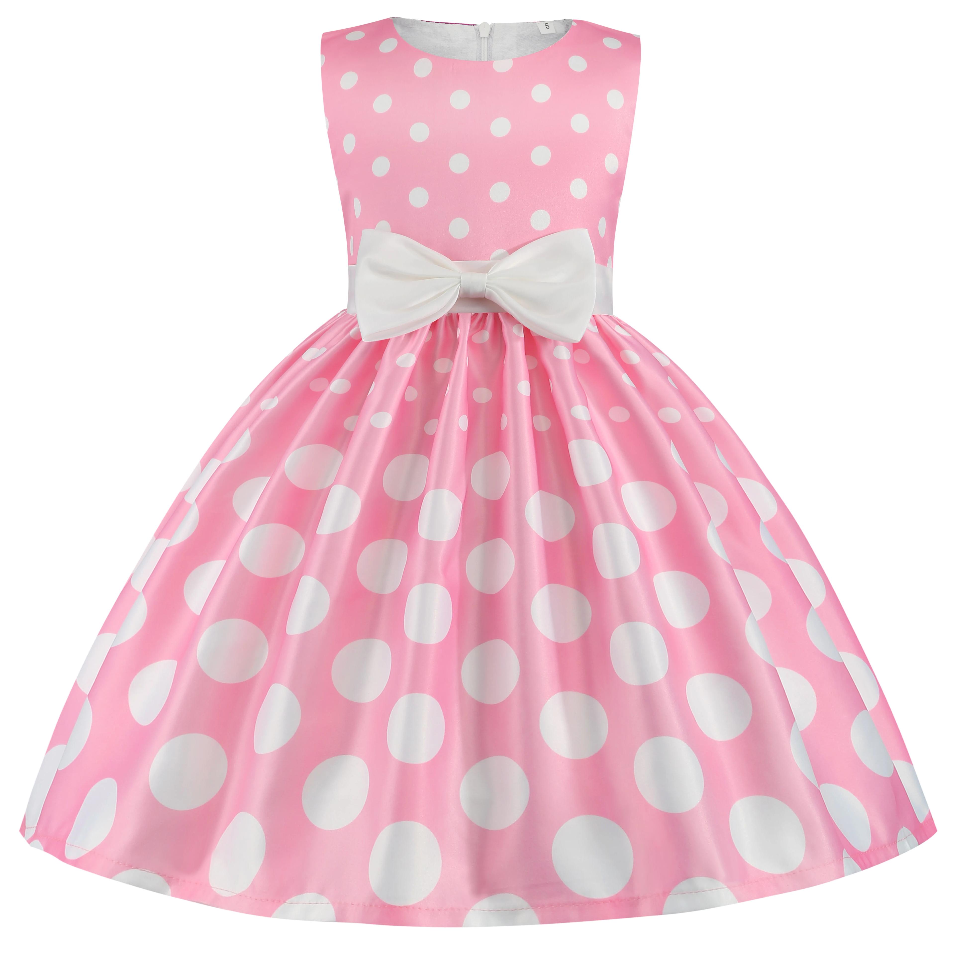 Nouvelle Robe pour Filles 2026 – Robe sans Manches en Tulle avec Pompons, Robe de Princesse en Dente