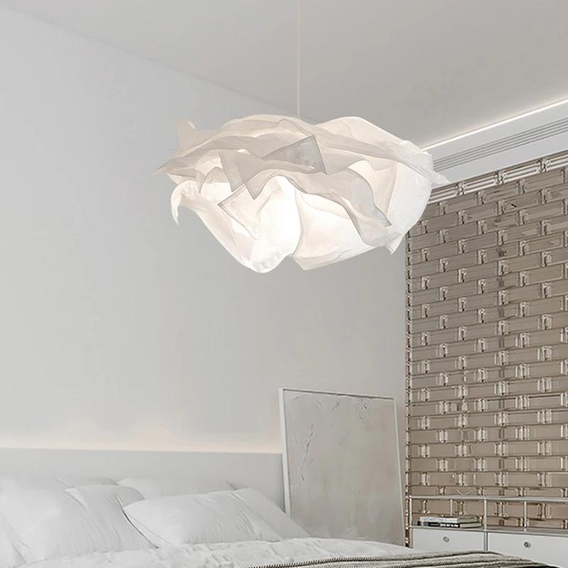 Lustre en papier minimaliste éclairage maison intérieure chambre salon lampes suspendues bricolage b