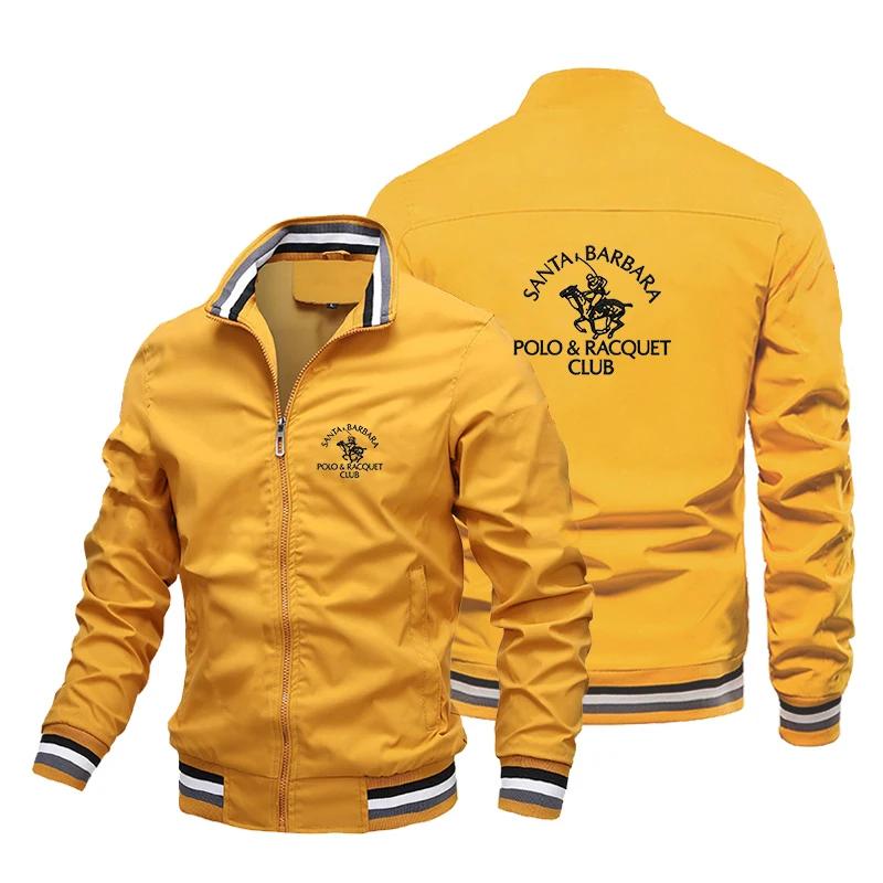 SANTABARBARAPOLO & RACQUETCLUB 2025 automne et hiver hommes col montant décontracté veste à glissièr