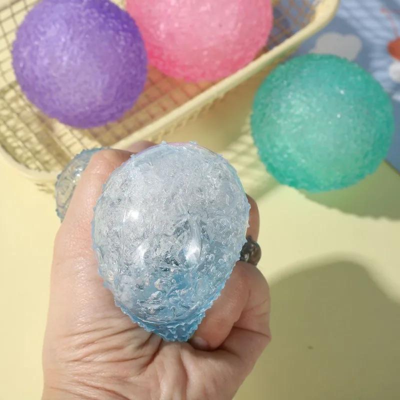 Boule de glace Maltose jouets spongieux bleu Mochi sensoriel Fidgets jouet simulé Transparent Anti-S