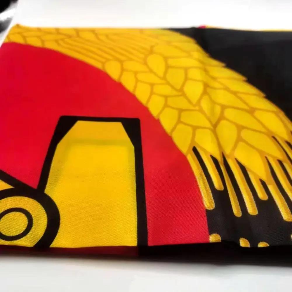 Drapeau de la république démocratique allemande, bannière d'Allemagne de l'est, 90x150cm, en Polyest