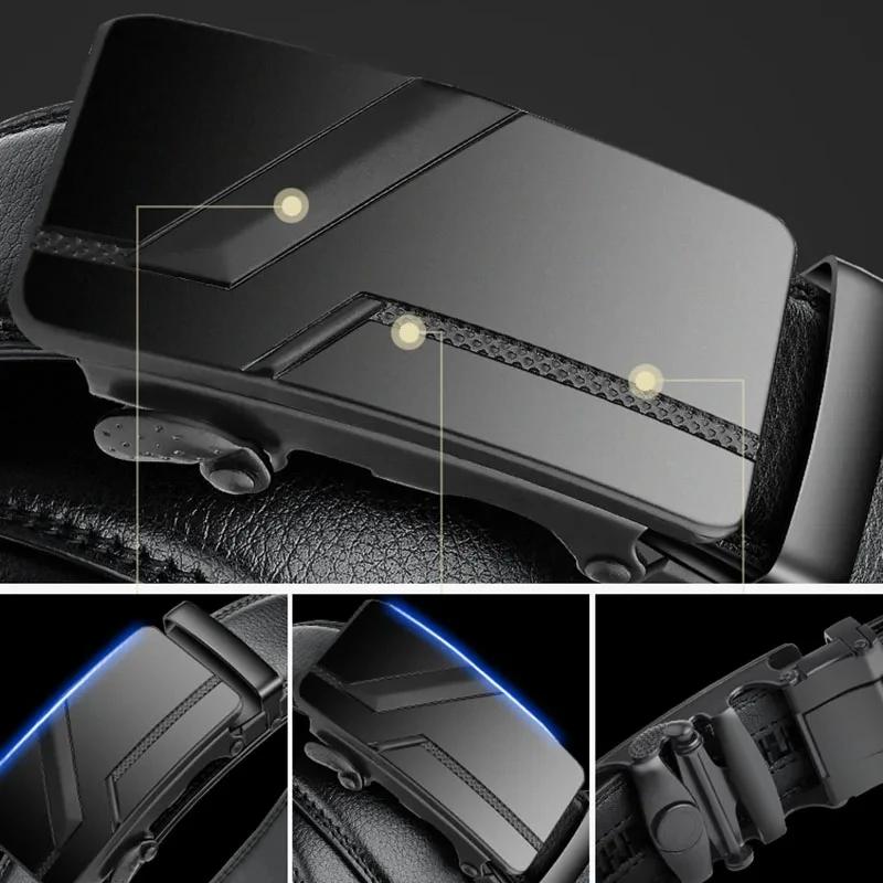 DINISITON – ceintures pour hommes d'affaires, ceintures de marque de luxe authentiques, boucles méta