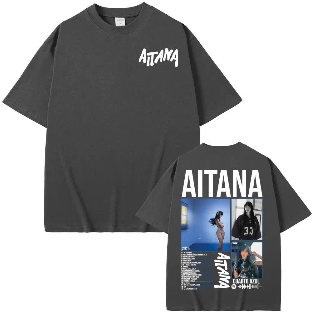 Chanteur Aitana Cuarto Azul Tour graphique t-shirts hommes femmes mode esthétique à manches courtes 