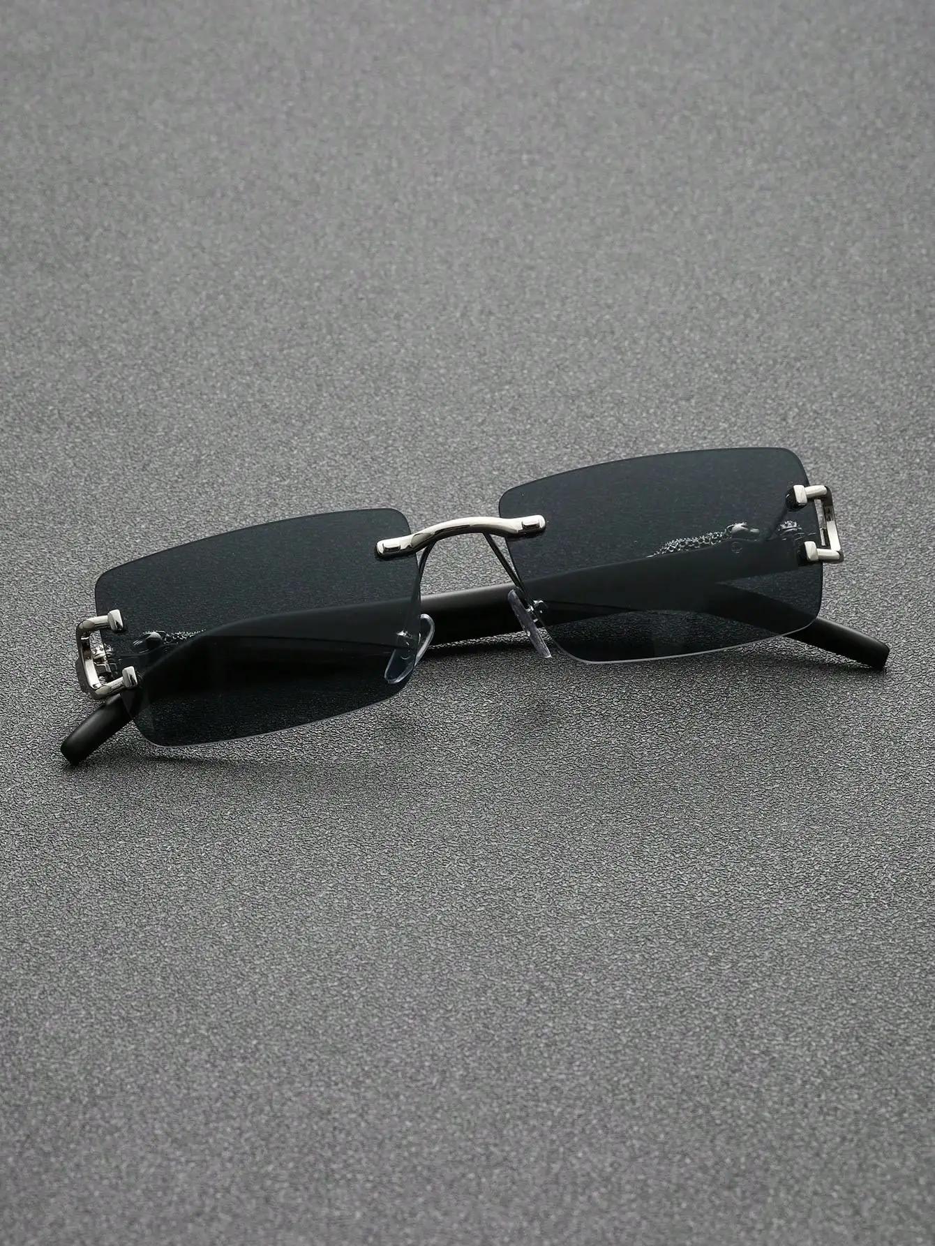 Lunettes de soleil unisexes classiques à monture carrée, en métal, à la mode, pour cyclisme en plein