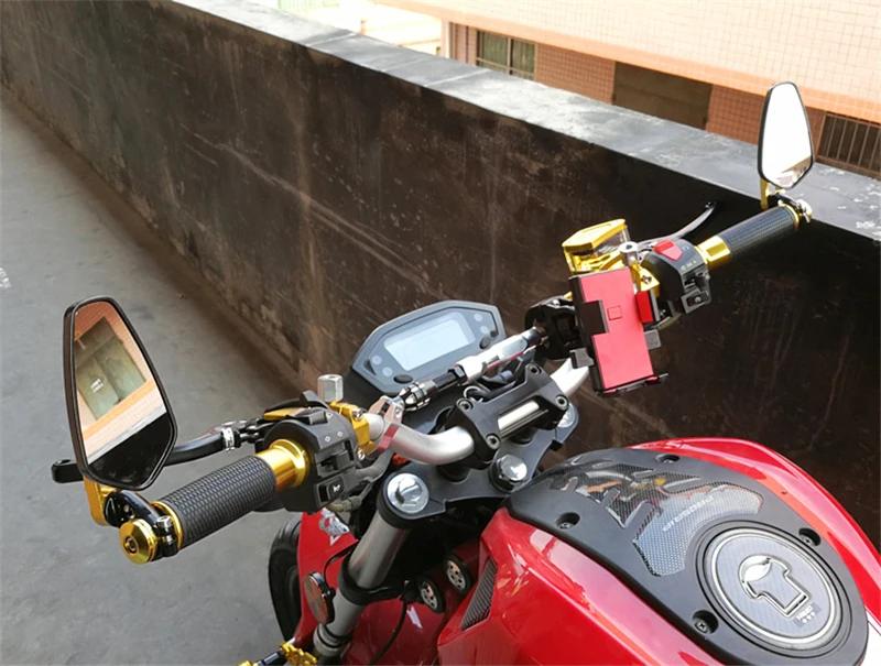 EADavid-Rétroviseurs de moto universels, guidon d'extrémité de barre de scooter, accessoires de rétr