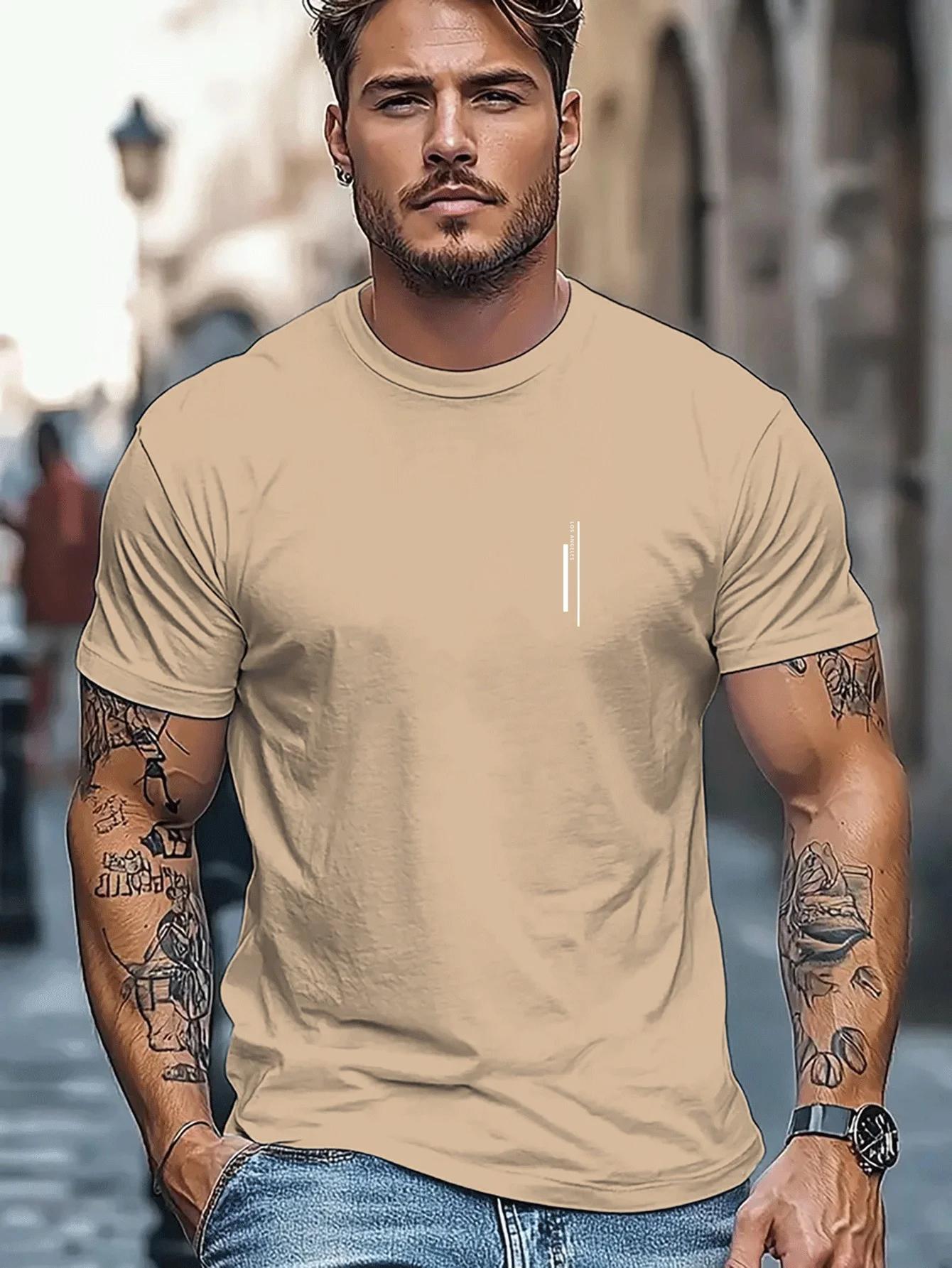 T-shirt à col rond pour homme, respirant et souple, haute élasticité, lavable, frais et confortable,